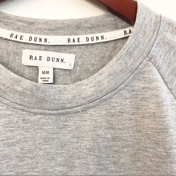 RAE DUNN NWT “Blessed” Crewneck Sweatshirt Top Size Medium in Heather Gray - Picture 9 of 12